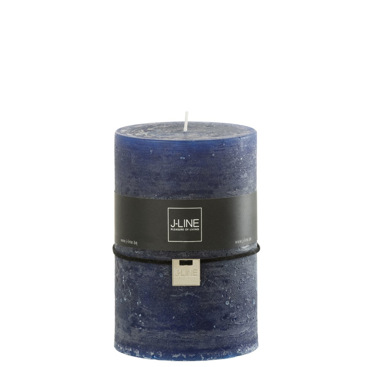 Bougie cylindrique XL J-Line bleu foncé, élégance et design épuré