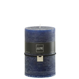 Bougie cylindrique XL J-Line bleu foncé, élégance et design épuré