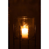 Vue latérale de la lanterne J-Line Windlicht Standing dans un jardin