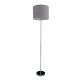 Lampe debout "New York", lampadaire en métal classique avec souffleur de texte en gris, avec socket E27, 160 cm de haut, parfait pour le salon, la salle à manger, le couloir et le bureau