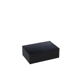 Détails des compartiments de la boîte à bijoux J-Line, cuir noir