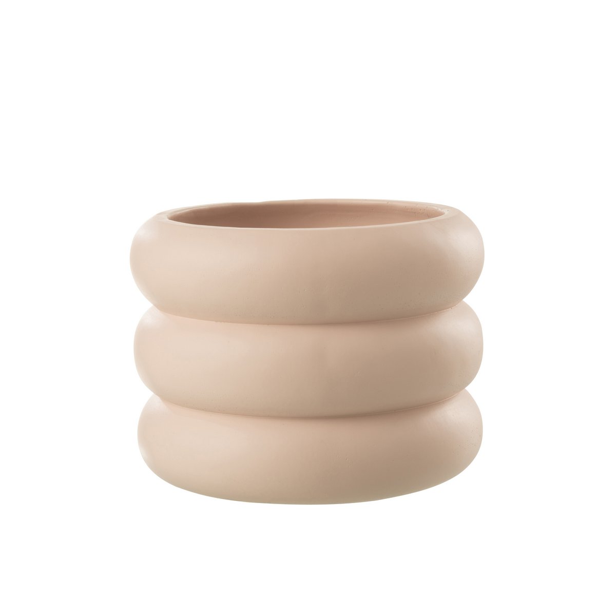 Pot de fleurs J-Line en ciment beige, design moderne et élégant
