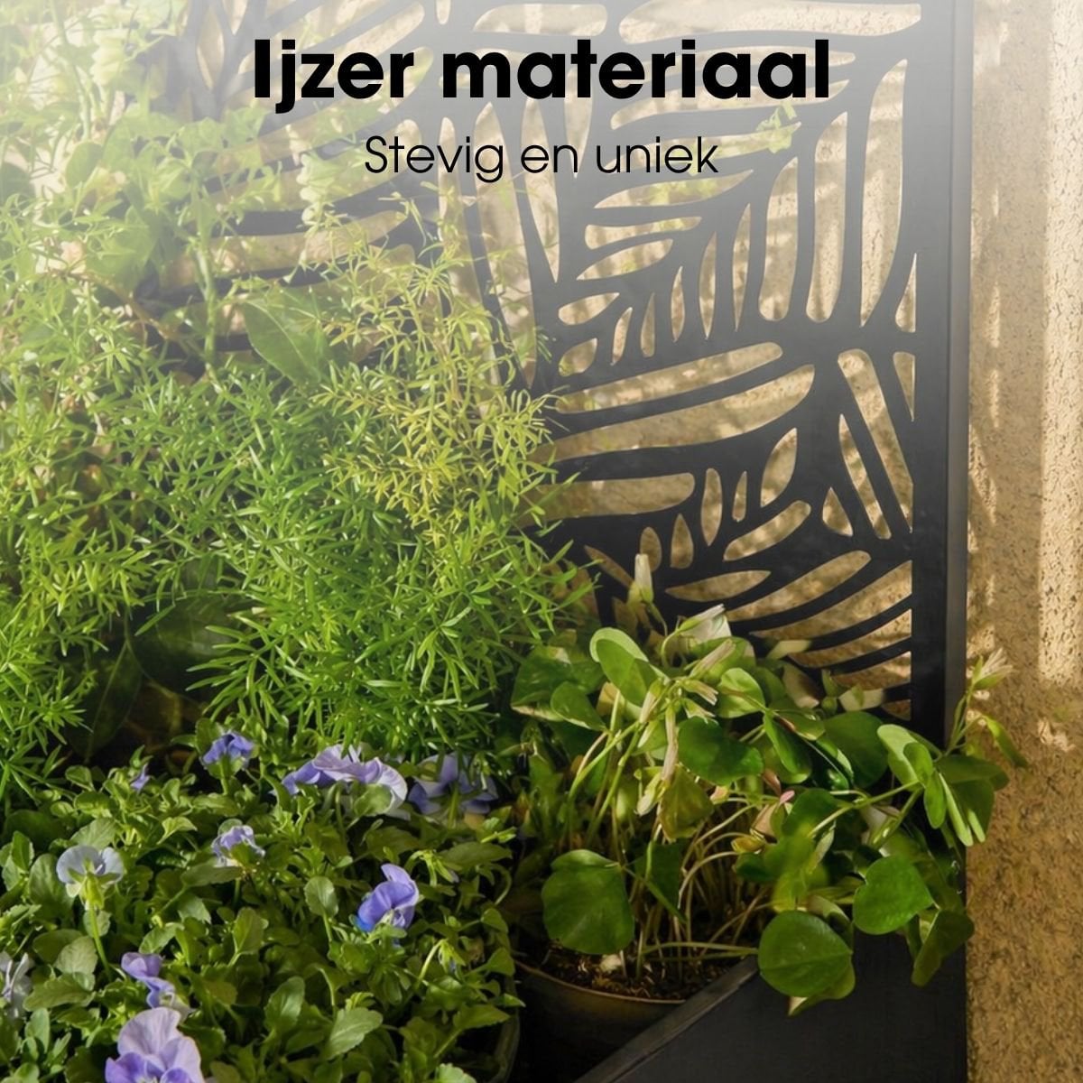 Support à Plantes Sapri Black - Détail du design en fer