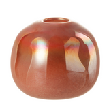Vase bol en verre rouge J-Line, vue de face