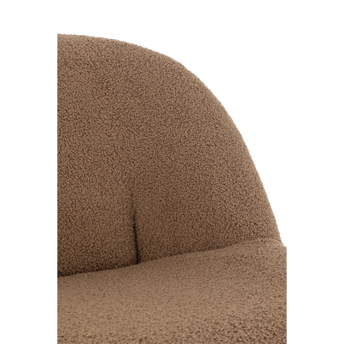Canapé Teddy en boucle marron dans un cadre scandinave