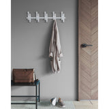 Gorillz Origami - Porte-Manteau Mural - 10 Crochets Double - Porte-Manteau - Blanc