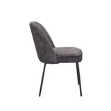 Chaise Luxor Tissu Aurora Anthracite