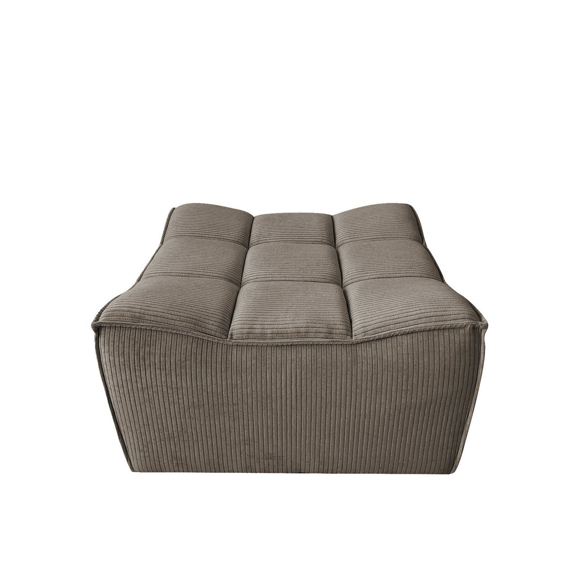Pouf J-Line Grid, détail des pieds en bois
