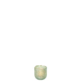Bougeoir J-Line Fore en verre vert - vue de face