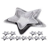 Déco Shell Star 12x 2er set box Master Box Starlight Gold ou Silver Christmas Decoration Aluminium