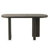 Table console J-Line en teck noir, vue d'ensemble