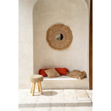La Housse de Coussin Raffia Flores Carrée - Naturel - 40x40