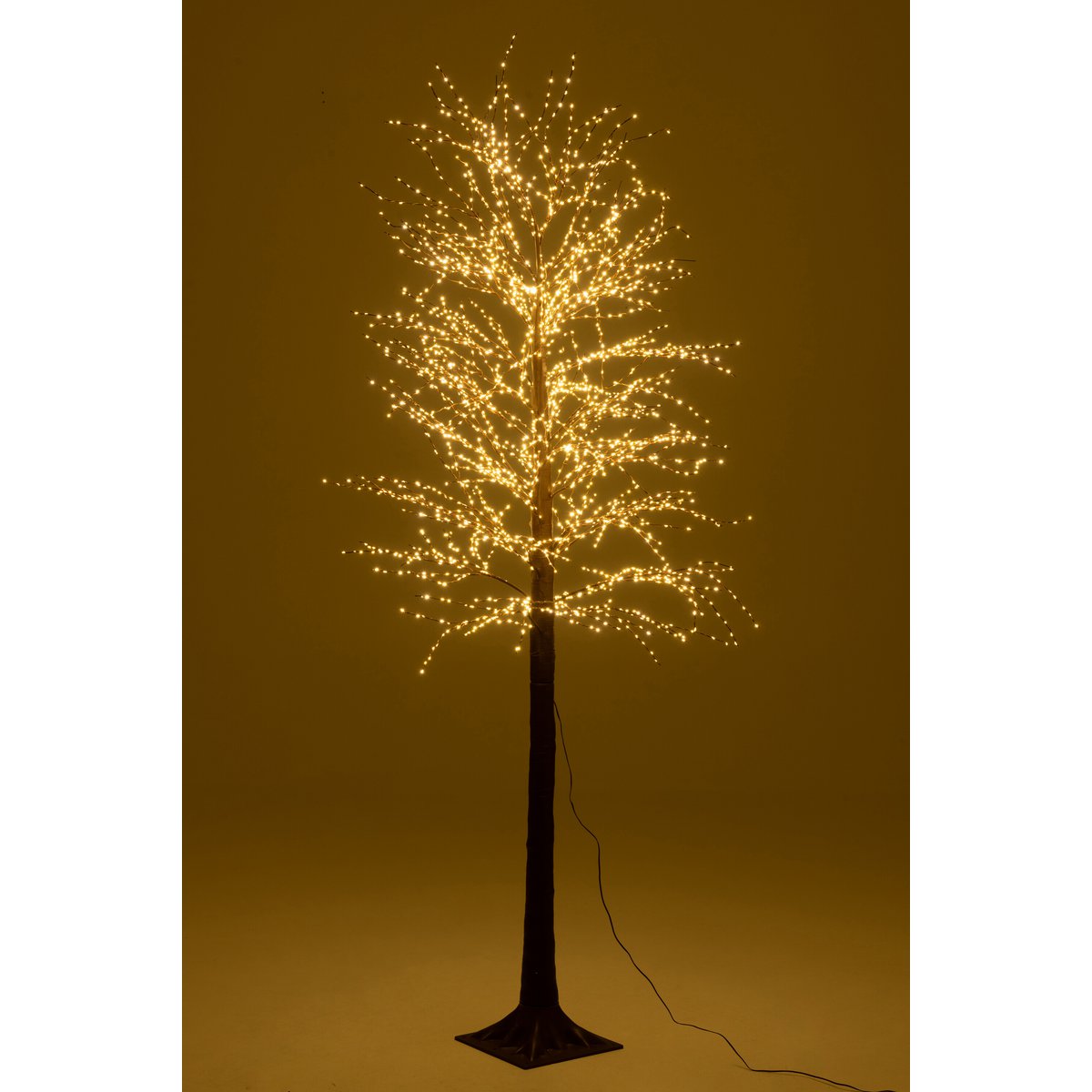 Détail de l'arbre lumineux J-Line - Éclairage chaleureux