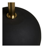 Sirone Table d'appoint, manguier/acier, noir/aspect laiton/marron foncé, Ø30x56 cm