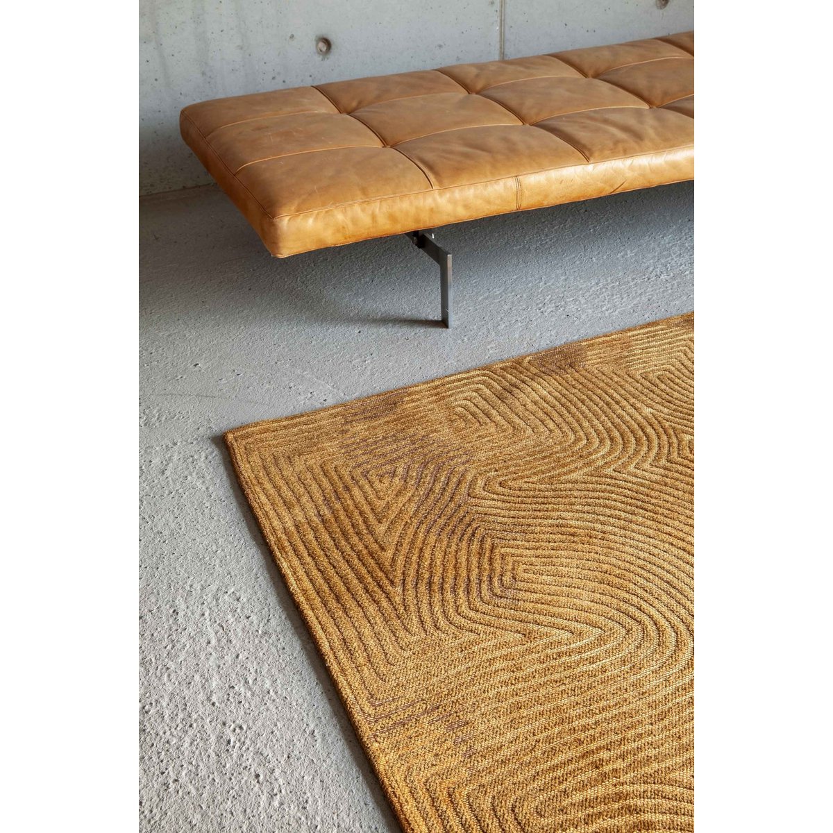 Eco Rug - Jelly Gold : Tapis marron et or, vue d'ensemble