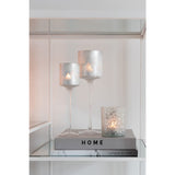 Photophore J-Line Stars, détail de la base en verre argenté