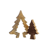 Arbre Puzzle J-Line en bois marron et naturel, vue de face