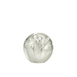 Presse-papier J-Line Bulles d'air en verre blanc, élégant et moderne