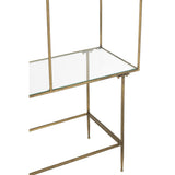 Étagère J-Line 3 niveaux - métal/verre - or