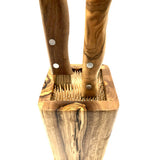 Détails du grain du bois d'olivier