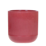 Cache-pot en céramique rouge Ø9 cm
