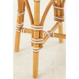 Tabouret J-Line Live - rotin/plastique - naturel/blanc