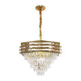 Lampe suspendue en or en cristal | 60 cm