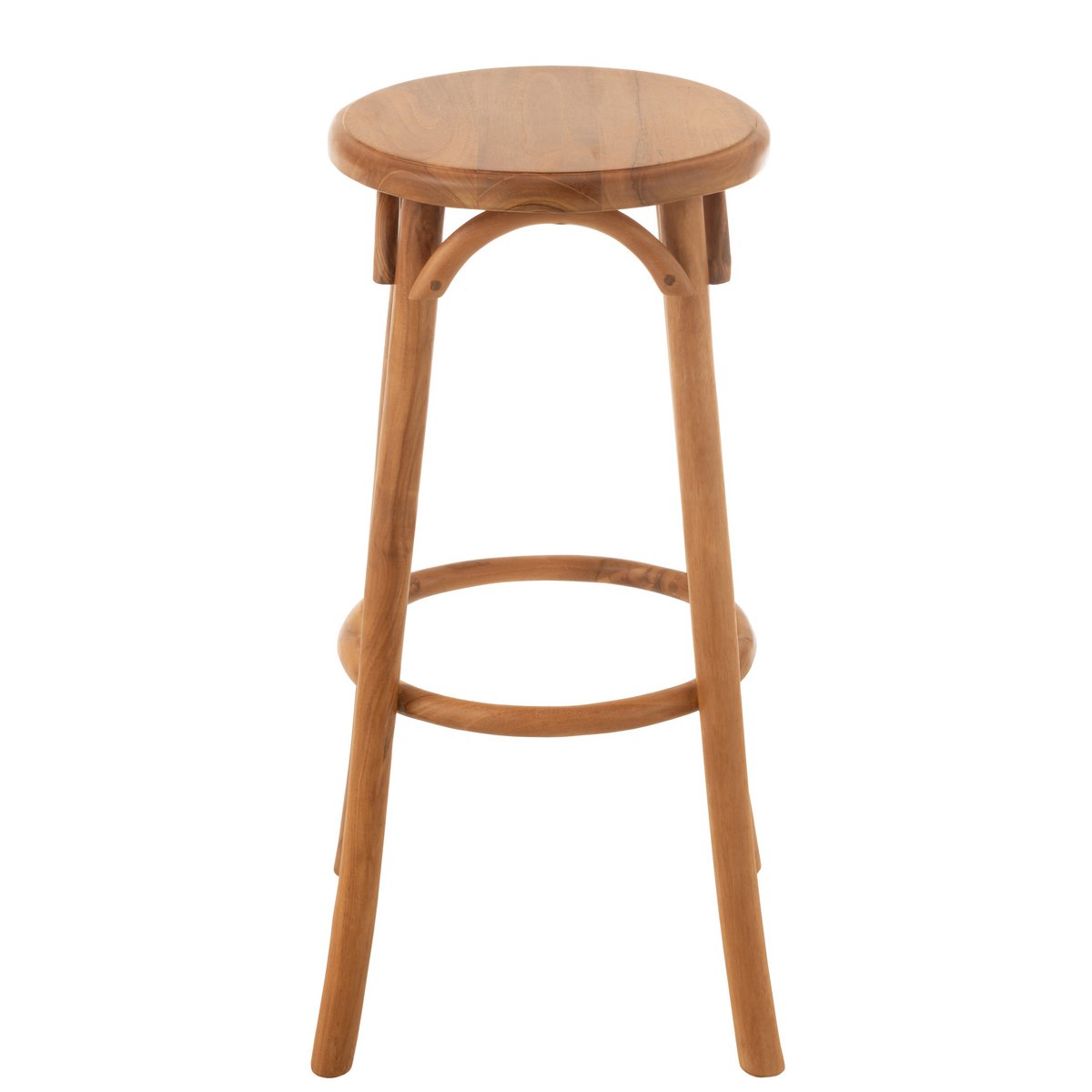 Détail du bois du tabouret de bar J-Line Ali - finition naturelle