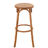 Détail du bois du tabouret de bar J-Line Ali - finition naturelle
