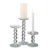Détail du verre du bougeoir J-Line Drops, finition moderne