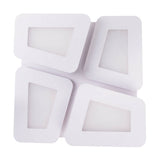 Plafond LED "Simen" 48 x 48 cm, métal et plastique, blanc, LED intégré, blanc chaud