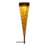 2 Set LED Solar Light "Paula", pour l'extérieur, la brochette de terre en métal et en plastique en marron, avec LED intégrée
