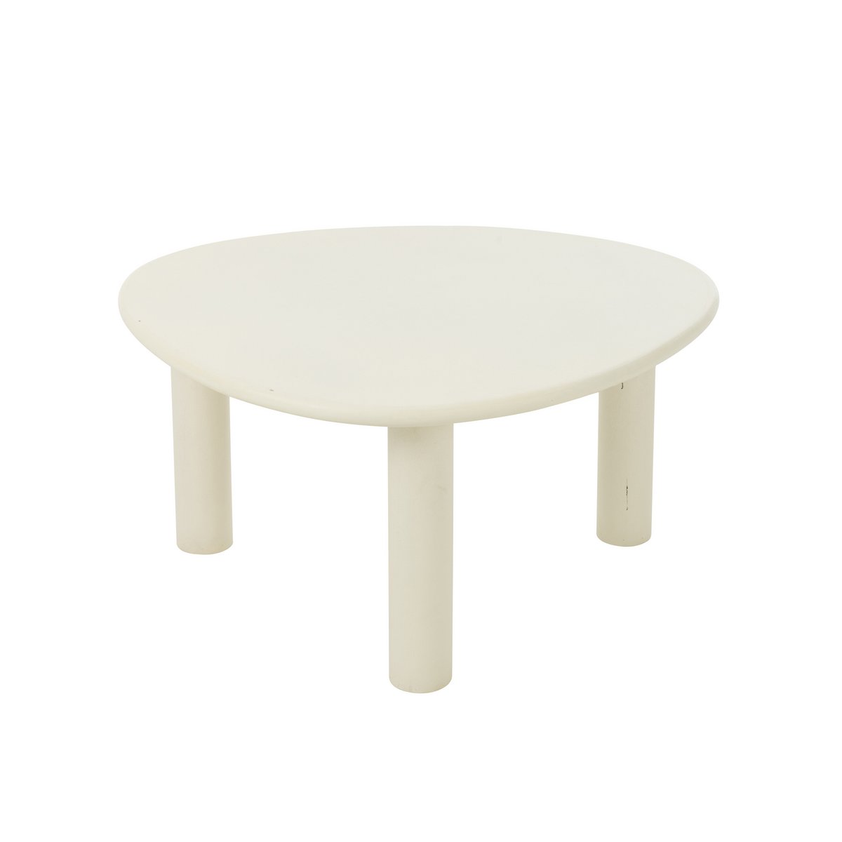 Table d'appoint J-Line Bali en bois blanc - vue de face