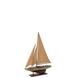 Décoration Saiboat en bois marron de J-Line, design élégant et contemporain