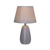 Lampe de table en céramique H: 37 cm "Céramique Simly", lampe de table en céramique, argent, avec douille E14, pour salle à manger, salon, couloir ou bureau, 31 cm de haut