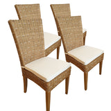 Chaises de salle à manger 4 pièces chaises de rotin