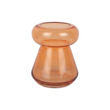 Vase en verre Excelente de couleur orange avec lignes puissantes