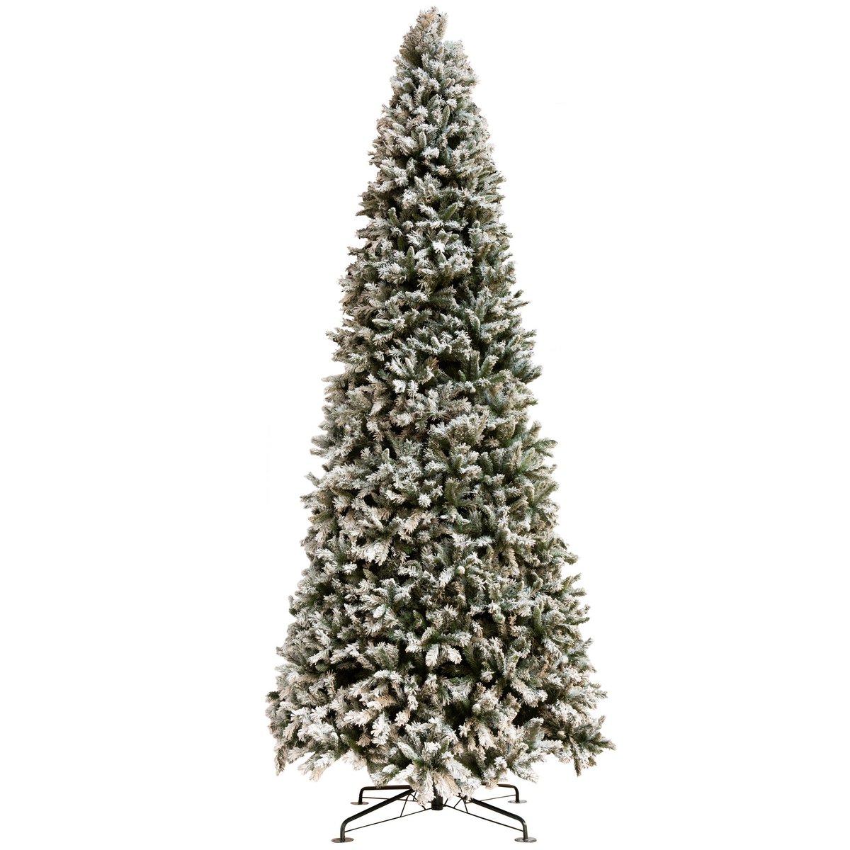 Sapin de Noël en plastique vert neigeux extra large J-Line, majestueux et élégant