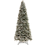 Sapin de Noël en plastique vert neigeux extra large J-Line, majestueux et élégant