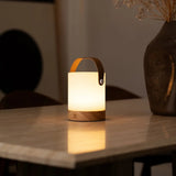 Lampe de table rechargeable en bois marron clair Avery