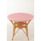 Table Live J-Line en rotin rose avec finition naturelle