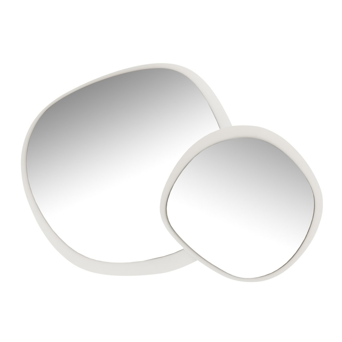 Miroir J-Line en métal blanc, ambiance chic et moderne