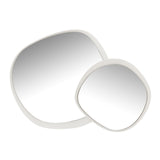 Miroir J-Line en métal blanc, ambiance chic et moderne