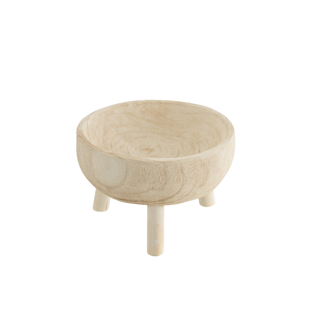 Détail de l'échelle J-Line en bois Paulownia blanc, design scandinave