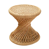 Table d'appoint en rotin | Table basse | Table basse ronde LUHU Ø45 cm Beige