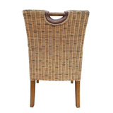 Chaise de chaise en rotin ensemble 6 pièces rembourrées avec des accoudoirs darwin salle à manger rembourrée optique en cuir tapissé