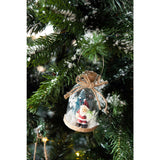 Suspension J-Line Bouteille en verre avec figurine de Noël, vue de face