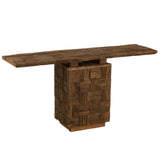 Console J-Line Woody Hout Naturel - style contemporain avec accessoires