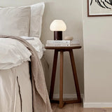 Lampe rechargeable en bois marron foncé Fynn
