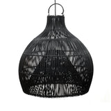 Pendentif Lobster Trap noir en rotin, vue avant